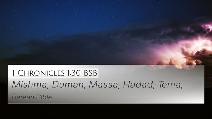 1 Chronicles 1:30 BSB Bible Verse Image