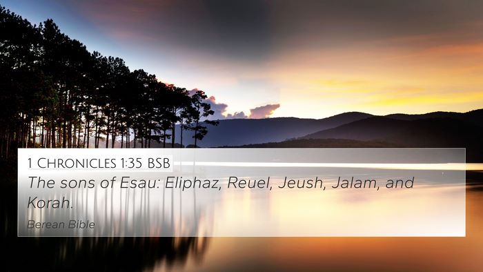 1 Chronicles 1:35 BSB Bible Verse Image