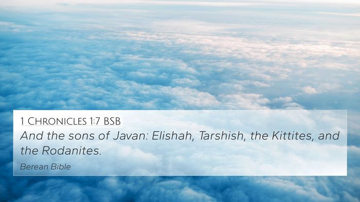 1 Chronicles 1:7 BSB Bible Verse Image