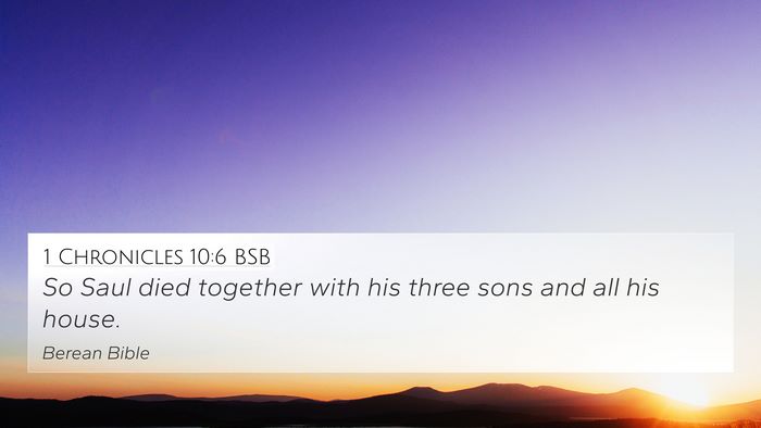 1 Chronicles 10:6 BSB 4K Wallpaper - So Saul died together with his three sons and all - 4K Wallpaper Bible Verse