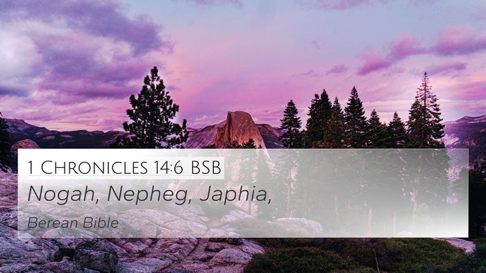 1 Chronicles 14:6 BSB 4K Wallpaper - Nogah, Nepheg, - 4K Wallpaper Bible Verse