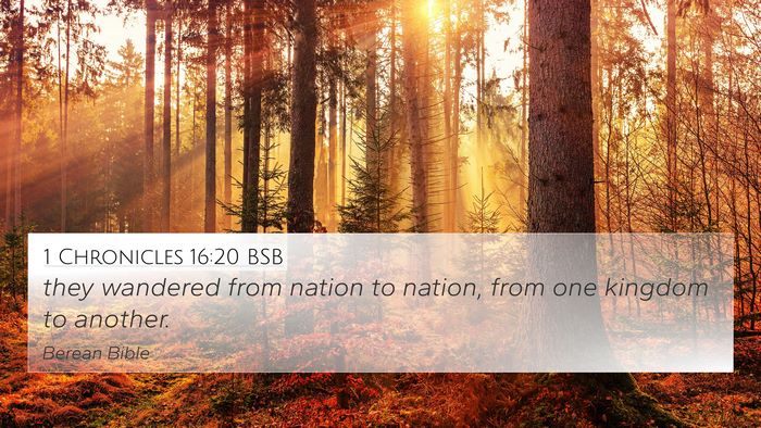 1 Chronicles 16:20 BSB Bible Verse Image