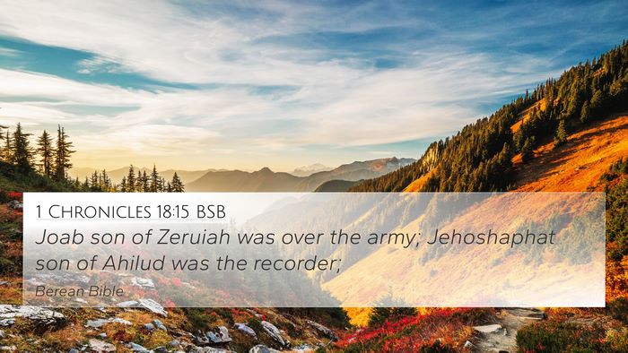 1 Chronicles 18:15 BSB Bible Verse Image