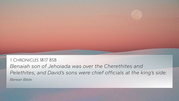 1 Chronicles 18:17 BSB Bible Verse Image