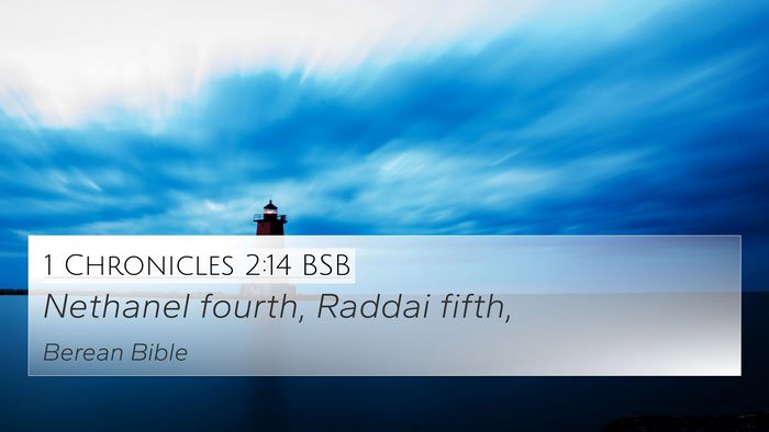 1 Chronicles 2:14 BSB 4K Wallpaper - Nethanel fourth, Raddai - 4K Wallpaper Bible Verse