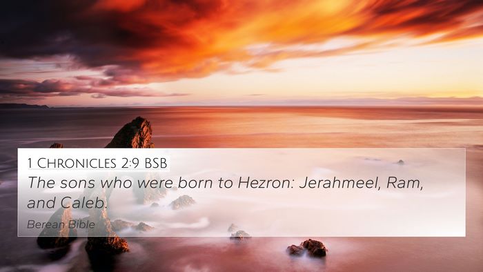 1 Chronicles 2:9 BSB Bible Verse Image