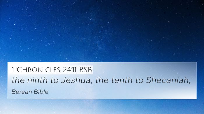 1 Chronicles 24:11 BSB 4K Wallpaper - the ninth to Jeshua, the tenth to - 4K Wallpaper Bible Verse