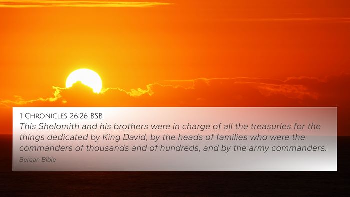 1 Chronicles 26:26 BSB Bible Verse Image