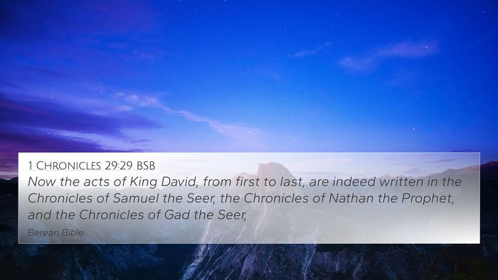 1 Chronicles 29:29 BSB Bible Verse Image