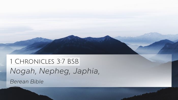 1 Chronicles 3:7 BSB 4K Wallpaper - Nogah, Nepheg, - 4K Wallpaper Bible Verse