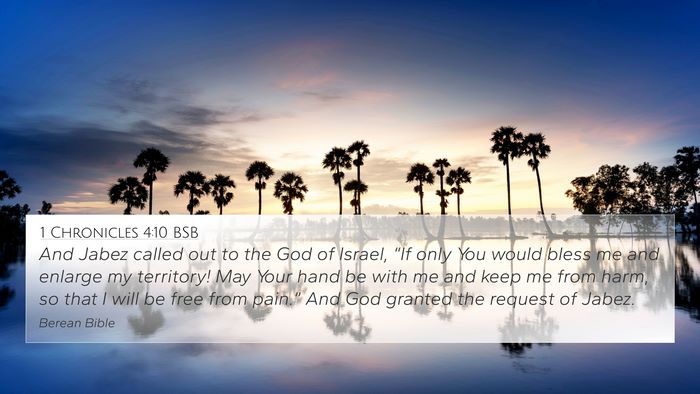 1 Chronicles 4:10 BSB Bible Verse Image