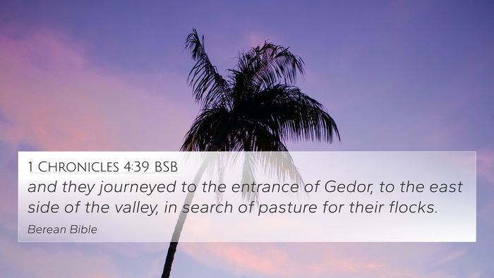 1 Chronicles 4:39 BSB Bible Verse Image