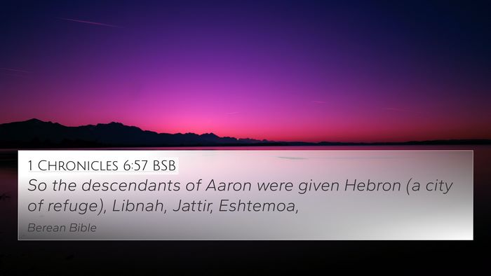 1 Chronicles 6:57 BSB Bible Verse Image