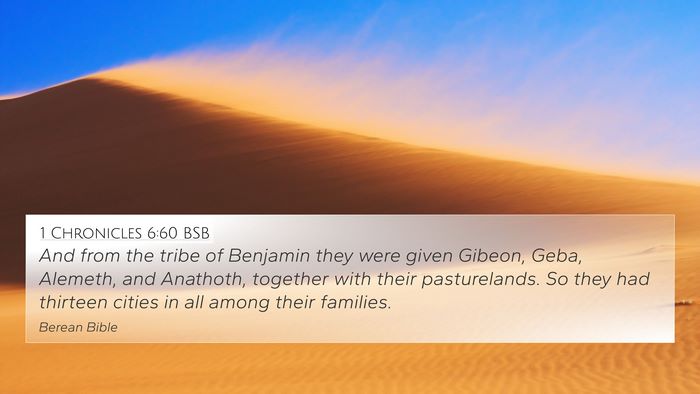 1 Chronicles 6:60 BSB Bible Verse Image