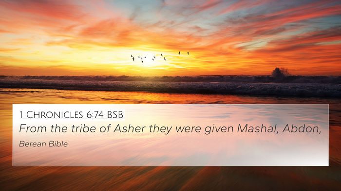1 Chronicles 6:74 BSB Bible Verse Image