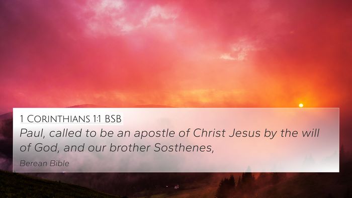 1 Corinthians 1:1 BSB Bible Verse Image