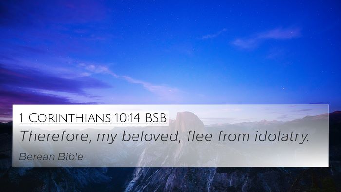 1 Corinthians 10:14 BSB Bible Verse Image