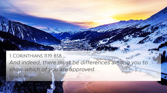 1 Corinthians 11:19 BSB Bible Verse Image