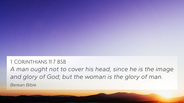 1 Corinthians 11:7 BSB Bible Verse Image
