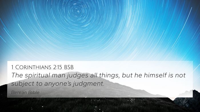 1 Corinthians 2:15 BSB Bible Verse Image