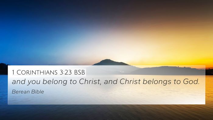 1 Corinthians 3:23 BSB Bible Verse Image