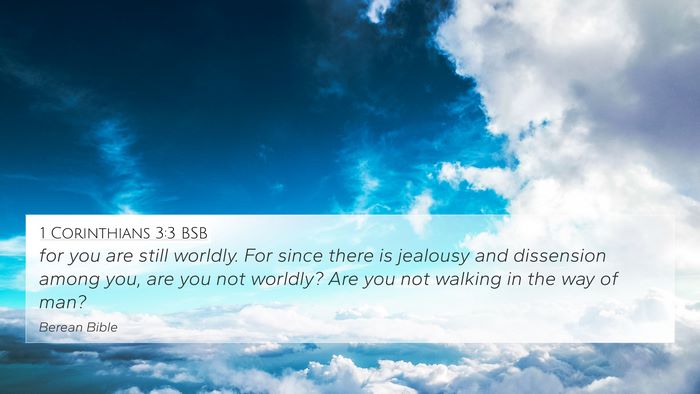 1 Corinthians 3:3 BSB Bible Verse Image