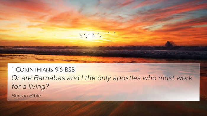 1 Corinthians 9:6 BSB Bible Verse Image