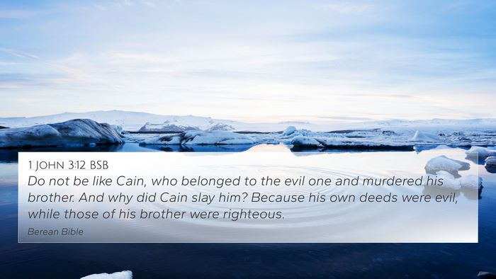 1 John 3:12 BSB Bible Verse Image