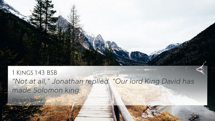 1 Kings 1:43 BSB 4K Wallpaper - “Not at all,” Jonathan replied. “Our lord - 4K Wallpaper Bible Verse