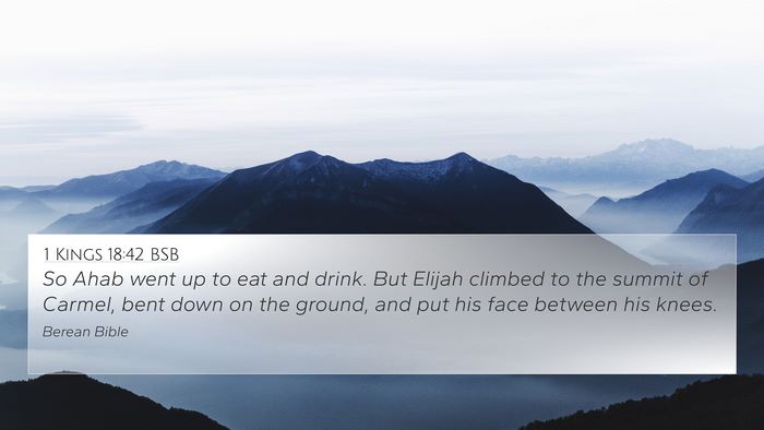 1 Kings 18:42 BSB Bible Verse Image