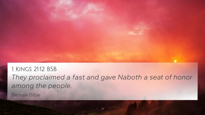 1 Kings 21:12 BSB Bible Verse Image