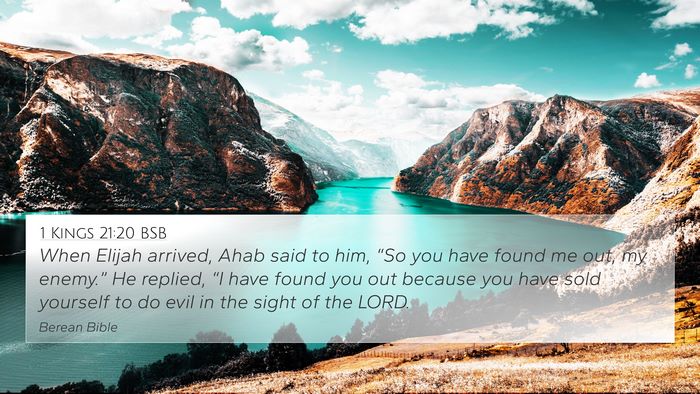 1 Kings 21:20 BSB Bible Verse Image
