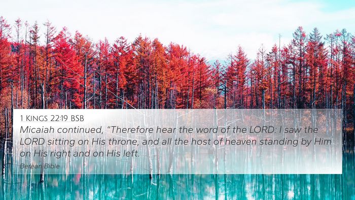 1 Kings 22:19 BSB Bible Verse Image