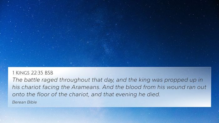 1 Kings 22:35 BSB Bible Verse Image