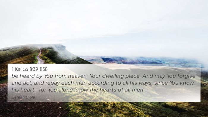 1 Kings 8:39 BSB Bible Verse Image