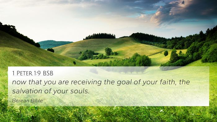 1 Peter 1:9 BSB Bible Verse Image