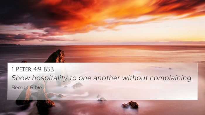 1 Peter 4:9 BSB Bible Verse Image