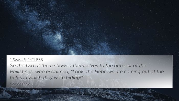 1 Samuel 14:11 BSB Bible Verse Image