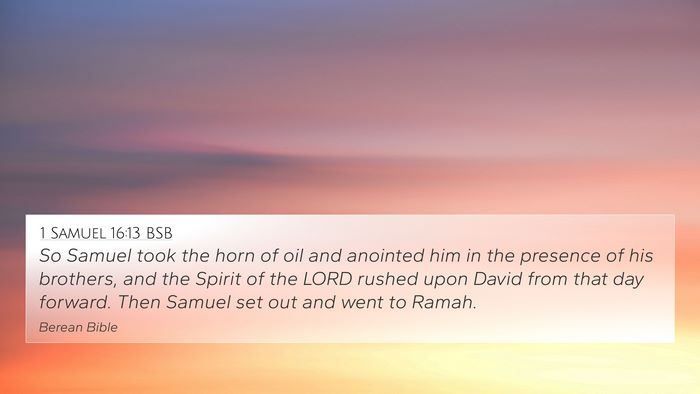 1 Samuel 16:13 BSB Bible Verse Image
