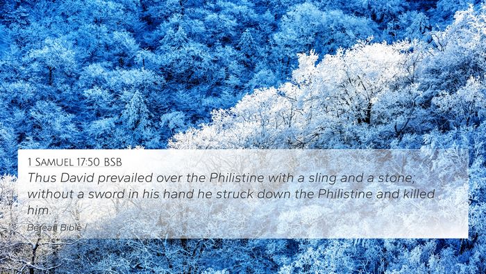 1 Samuel 17:50 BSB Bible Verse Image