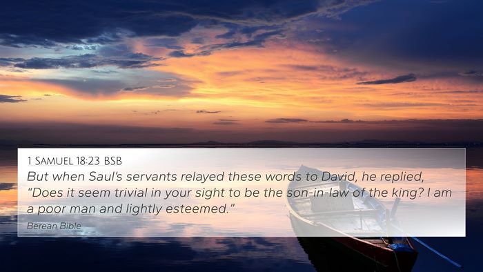 1 Samuel 18:23 BSB Bible Verse Image