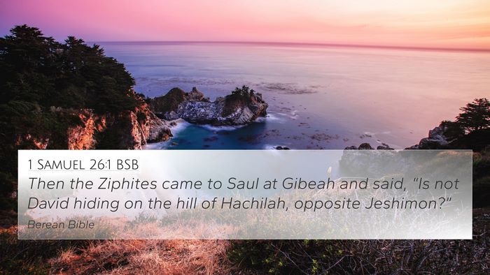 1 Samuel 26:1 BSB Bible Verse Image