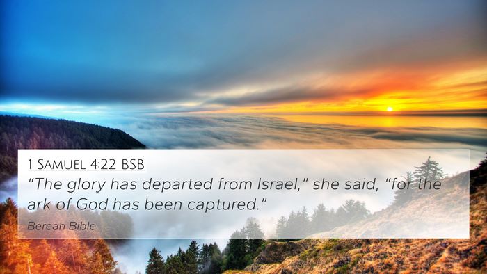1 Samuel 4:22 BSB Bible Verse Image
