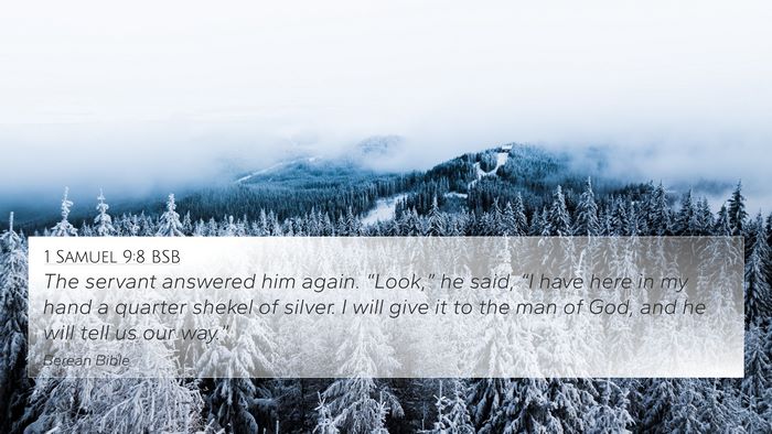 1 Samuel 9:8 BSB 4K Wallpaper - The servant answered him again. “Look,” he - 4K Wallpaper Bible Verse