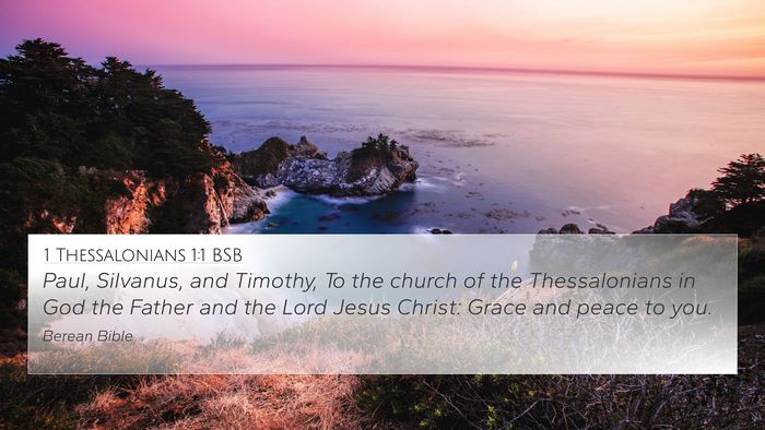 1 Thessalonians 1:1 BSB Bible Verse Image