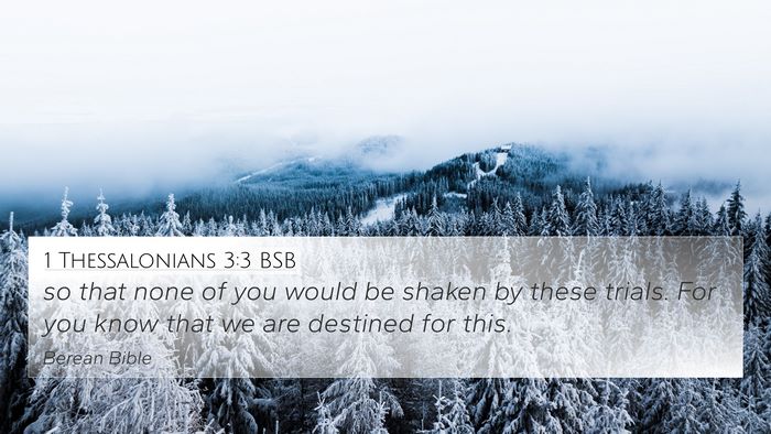 1 Thessalonians 3:3 BSB Bible Verse Image