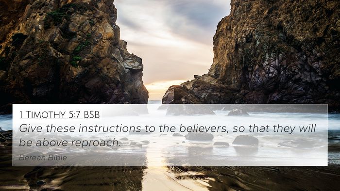 1 Timothy 5:7 BSB Bible Verse Image