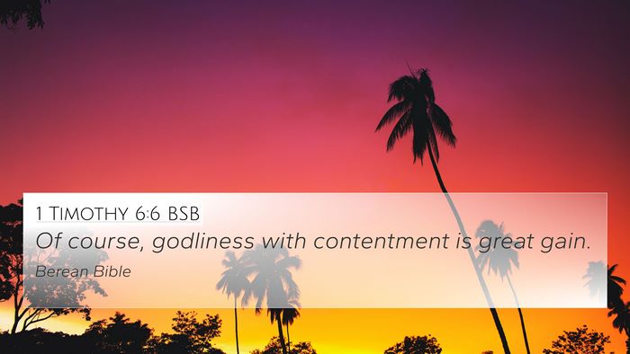 1 Timothy 6:6 BSB Bible Verse Image