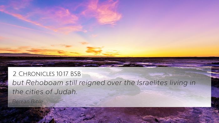 2 Chronicles 10:17 BSB 4K Wallpaper - but Rehoboam still reigned over the Israelites - 4K Wallpaper Bible Verse