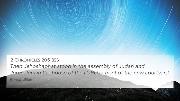 2 Chronicles 20:5 BSB Bible Verse Image